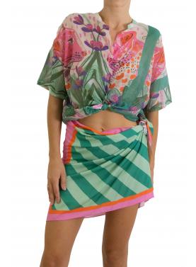 Completo Camicia e gonna fantasia pareo
